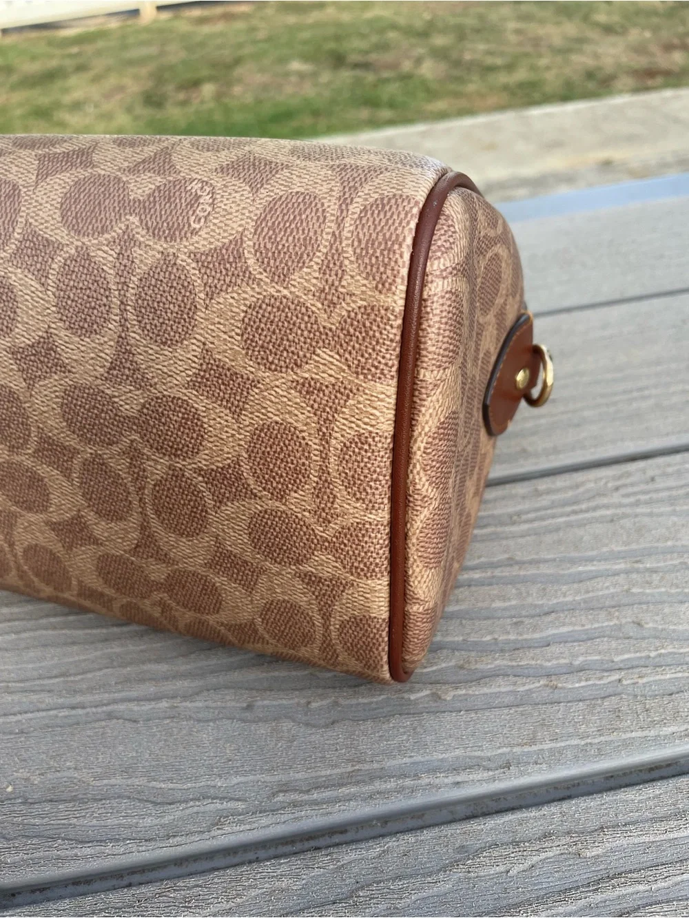 Coach Medium Rowen in Brown Signature Canvas